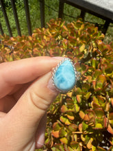 Load image into Gallery viewer, Larimar Ring Size 5.5+ Adjustable 38LG