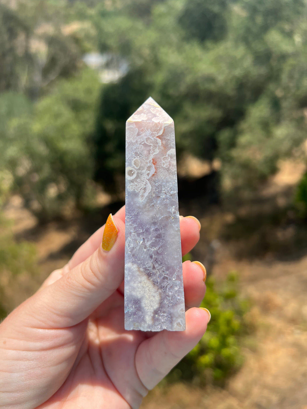 Pink Amethyst Lavender Obelisk