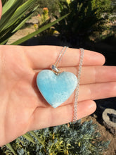 Load image into Gallery viewer, Larimar Heart Necklace 78N