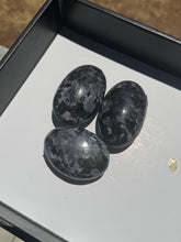 Load image into Gallery viewer, Indigo Gabbro Palm Stone Intuitively Selected 25AH