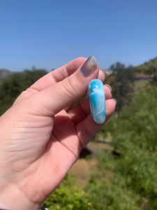 Larimar Heart Sterling Silver Pendant