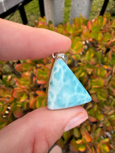 Load image into Gallery viewer, Larimar Triangle Necklace 60TB