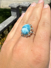 Load image into Gallery viewer, Larimar Ring Size 8.5 45LB