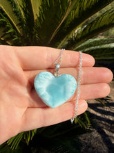 Load image into Gallery viewer, Larimar Heart Necklace 84CW