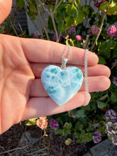 Load image into Gallery viewer, Larimar Heart Necklace 120KI