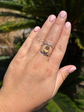 Load image into Gallery viewer, Citrine Eye Ring Size 8 50RA