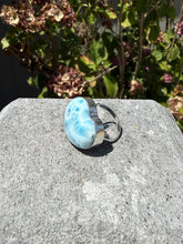 Load image into Gallery viewer, Adjustable size 6.5 Larimar Heart Ring 80ZZ