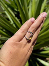 Load image into Gallery viewer, Citrine Eye Ring Size 7 50RD