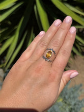 Load image into Gallery viewer, Citrine Eye Ring Size 8.5 50RC