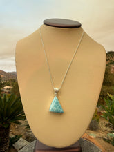 Load image into Gallery viewer, Larimar Triangle Necklace 60TB