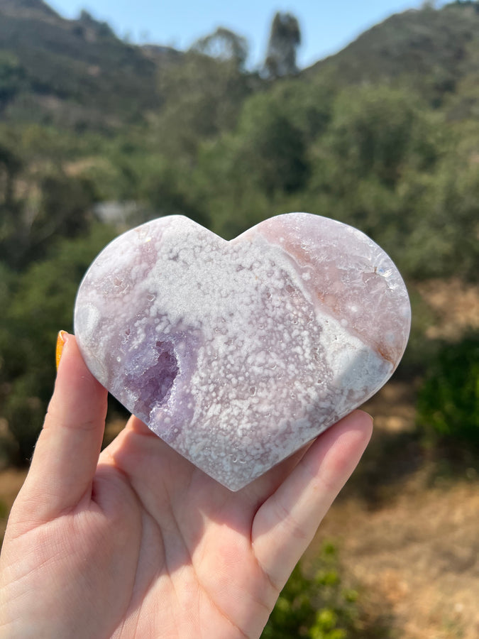Lavender Pink Amethyst Heart**