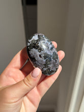 Load image into Gallery viewer, Indigo Gabbro Palm Stone Intuitively Selected 25AH