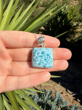 Load image into Gallery viewer, Larimar Square Necklace 78EL