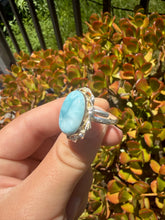 Load image into Gallery viewer, Larimar Ring Size 5.5+ Adjustable 50LN