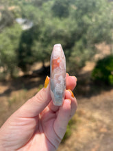 Load image into Gallery viewer, Pink Amethyst Flower Agate Palm Stone