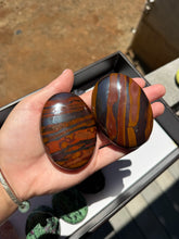 Load image into Gallery viewer, Hematite Tigers Eye Palm Stone Intuitively Selected 28LM