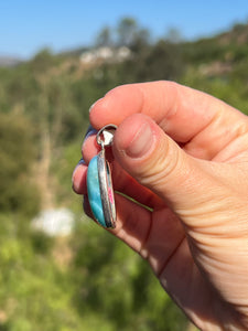 Larimar Oval Dark Pendant