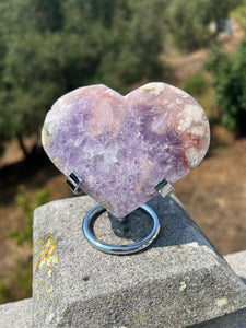 Lavender Pink Amethyst Heart