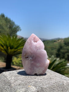 Pink Amethyst Druzy Flame