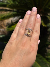 Load image into Gallery viewer, Citrine Eye Ring Size 8 50RA