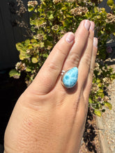 Load image into Gallery viewer, Larimar Ring Size 6+ Adjustable 45LA