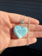 Load image into Gallery viewer, Larimar Heart Necklace 60TA