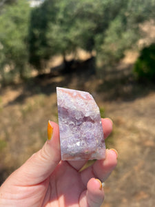 Lavender Pink Amethyst Geometric