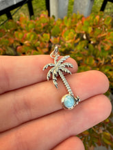 Load image into Gallery viewer, Larimar Palm Tree Necklace 60PT