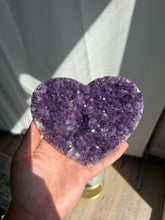 Load image into Gallery viewer, Amethyst Heart on Stand 55HS
