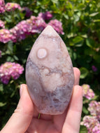 Pink Amethyst Druzy Flame **