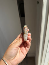 Load image into Gallery viewer, Chevron Anethyst and Crazy Lace Agate Palm Stone Intuitively Selected 15KV