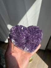 Load image into Gallery viewer, Amethyst Heart on Stand 55HS