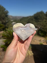 Load image into Gallery viewer, Flower Agate Heart 22KZ