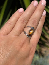 Load image into Gallery viewer, Citrine Eye Ring Size 8.5 50RC
