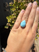 Load image into Gallery viewer, Larimar Ring Size 6+ Adjustable 45LA