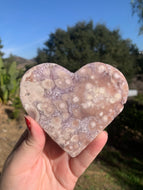 Pink Amethyst Heart on Stand**