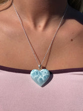 Load image into Gallery viewer, Larimar Heart Necklace 90TR