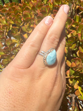 Load image into Gallery viewer, Larimar Ring Size 7+ Adjustable 38LF