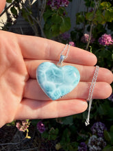 Load image into Gallery viewer, Larimar Heart Necklace 84CW