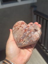Load image into Gallery viewer, Pink Amethyst Flower Agate Heart 78CD