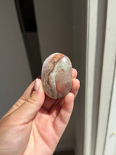 Load image into Gallery viewer, Chevron Anethyst and Crazy Lace Agate Palm Stone Intuitively Selected 15KV