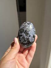 Load image into Gallery viewer, Indigo Gabbro Palm Stone Intuitively Selected 25AH