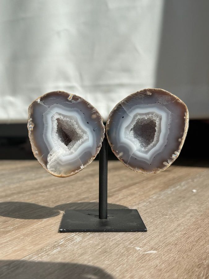Agate Sliced Butterfly Pair 45HN