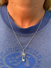 Load image into Gallery viewer, Larimar Palm Tree Necklace 60PT
