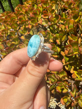 Load image into Gallery viewer, Larimar Ring Size 6+ Adjustable 55LK