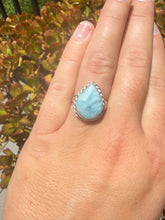 Load image into Gallery viewer, Larimar Ring Size 7+ Adjustable 38LF