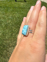 Load image into Gallery viewer, Larimar Ring Size 6.5 +Adjustable 45LC