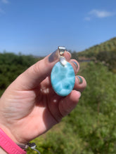 Load image into Gallery viewer, Larimar Rounded Oval Sterling Silver Pendant