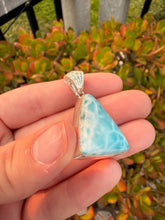Load image into Gallery viewer, Larimar Triangle Necklace 60TB
