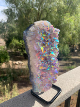 Load image into Gallery viewer, Aura Amethyst Druzy on Stand